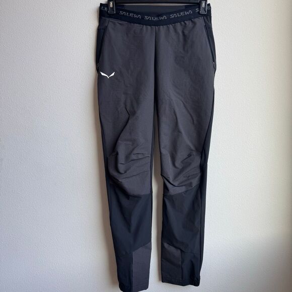 Salewa Pants Men's Black Grey US M Durastretch Slim Fit Straight Leg Performance - Picture 1 of 6